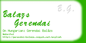 balazs gerendai business card